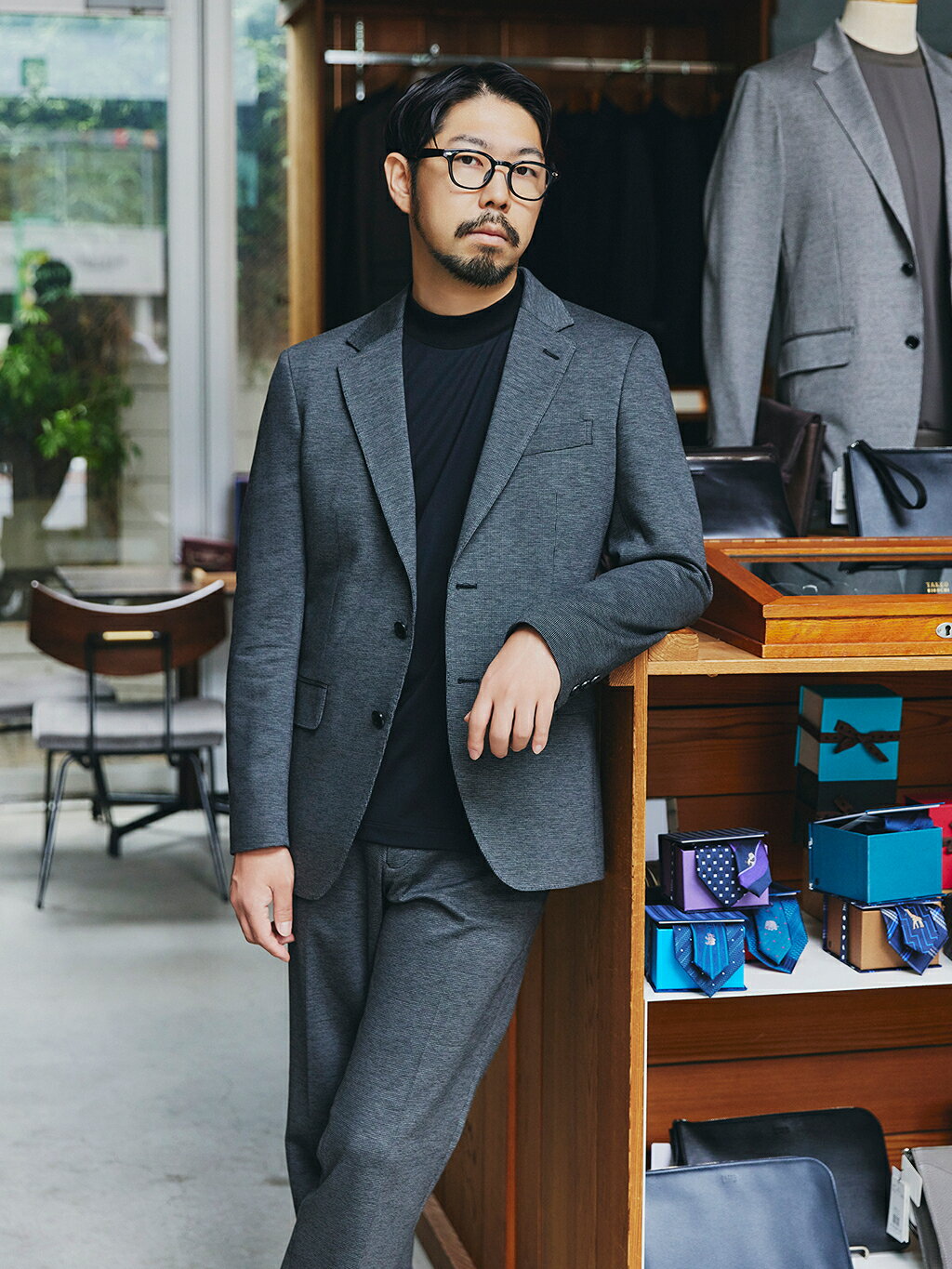 TAKEO KIKUCHIの【None Of Stress】アクティブジャージ 千鳥 ジャケットを使ったコーディネートを紹介します。｜Rakuten Fashion(楽天ファッション／旧楽天ブランドアベニュー)6370678