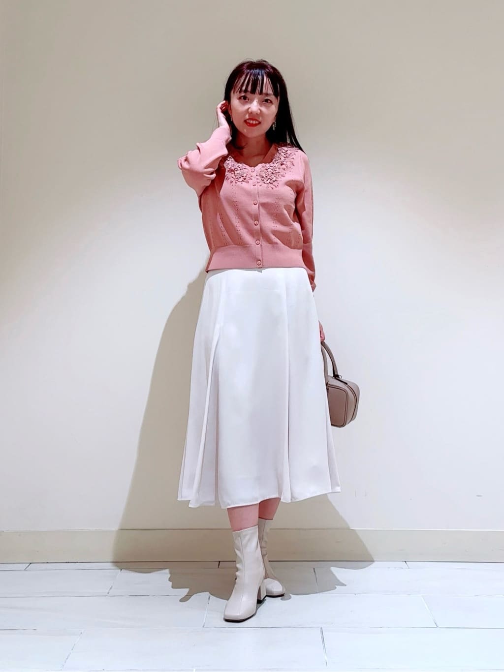 ANAYI | 立体フラワーレースV カーディガン | Rakuten Fashion(楽天
