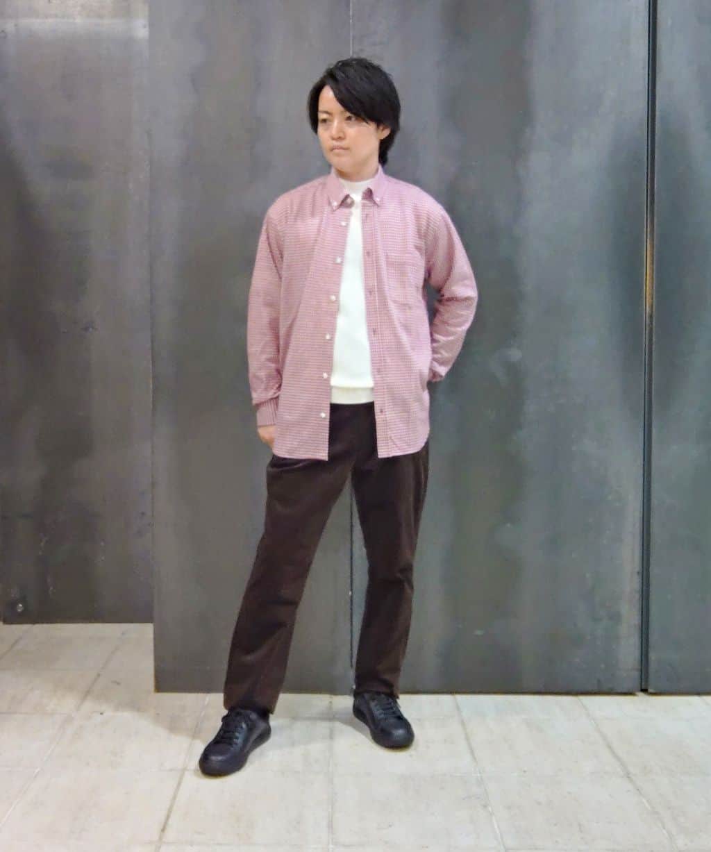 TAKEO KIKUCHIの【抗菌防臭】サッカーギンガムチェック ボタンダウンシャツを使ったコーディネートを紹介します。｜Rakuten Fashion(楽天ファッション／旧楽天ブランドアベニュー)6373489