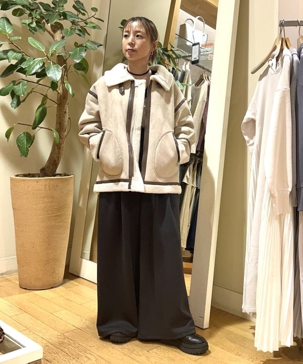 BEAMS HEARTのフェイク ムートン フライト ジャケットを使ったコーディネートを紹介します。｜Rakuten Fashion(楽天ファッション／旧楽天ブランドアベニュー)6374205