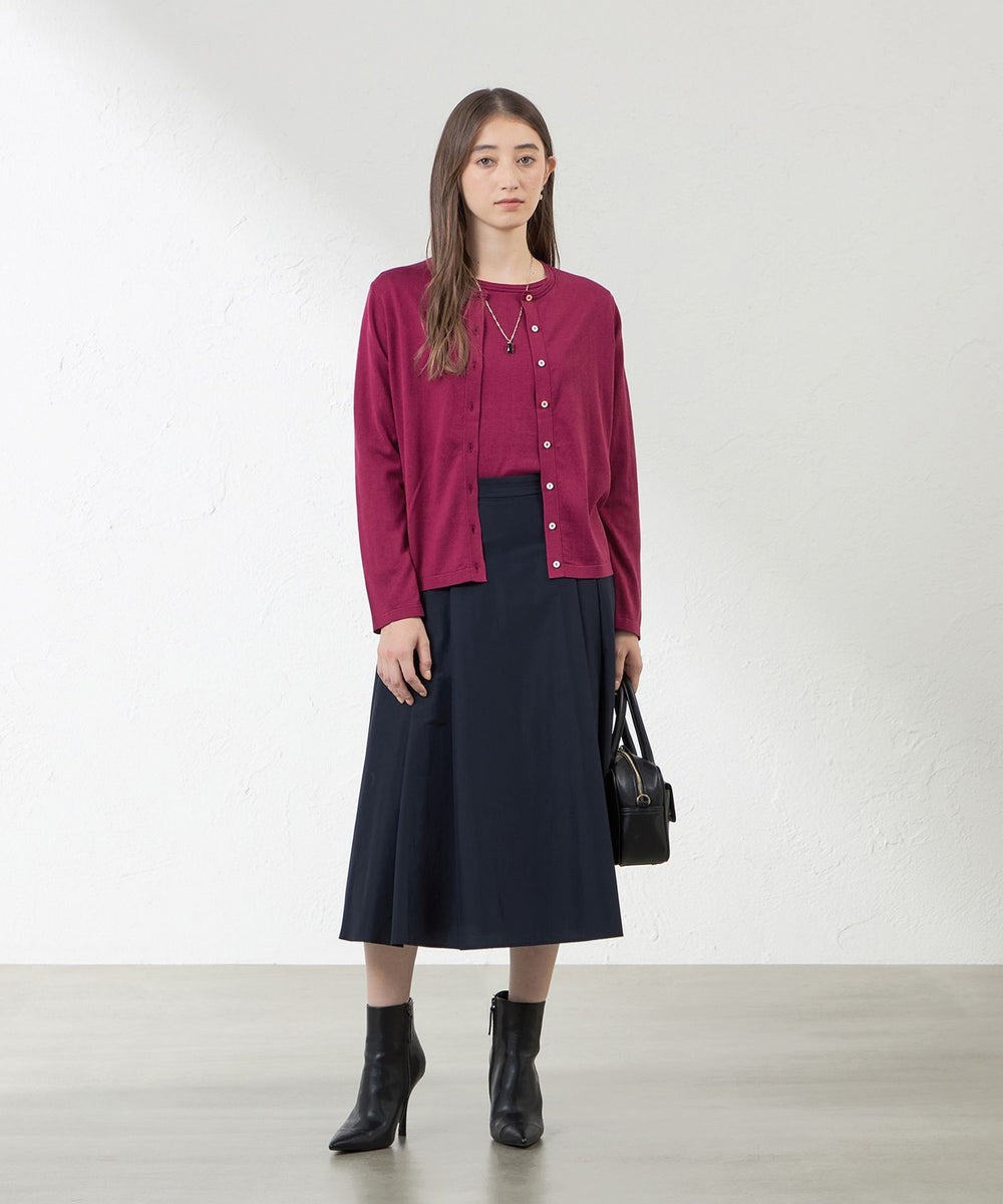 AMACAのシルクコットンベーシックカーデを使ったコーディネートを紹介します。｜Rakuten Fashion(楽天ファッション／旧楽天ブランドアベニュー)6378087