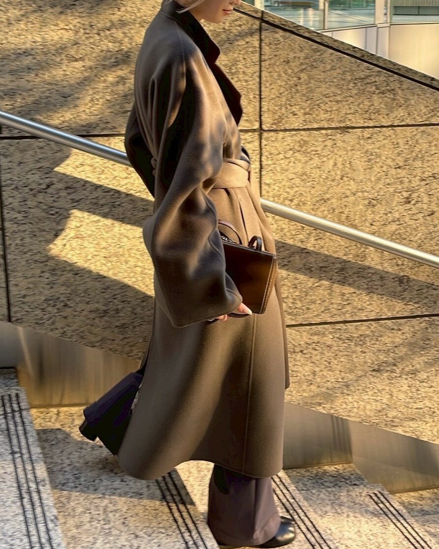 LE CIEL BLEU Double-Face Wrap Coat 新品