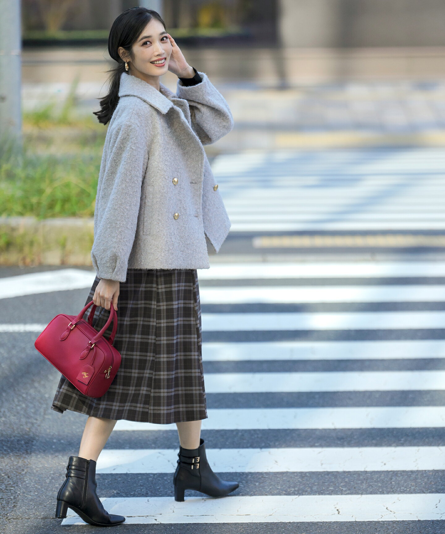 ANY SIS | 【2WAY】ブークレーシャギーラメ アウター | Rakuten