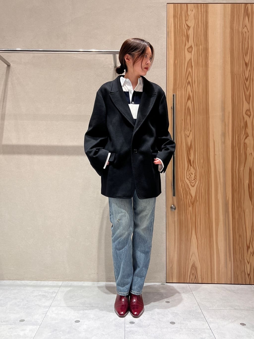 ＜ATTISESSION＞コットン ビッグ ラグビー シャツ ATTISESSION＞コットン ビッグ ラグビー シャツ