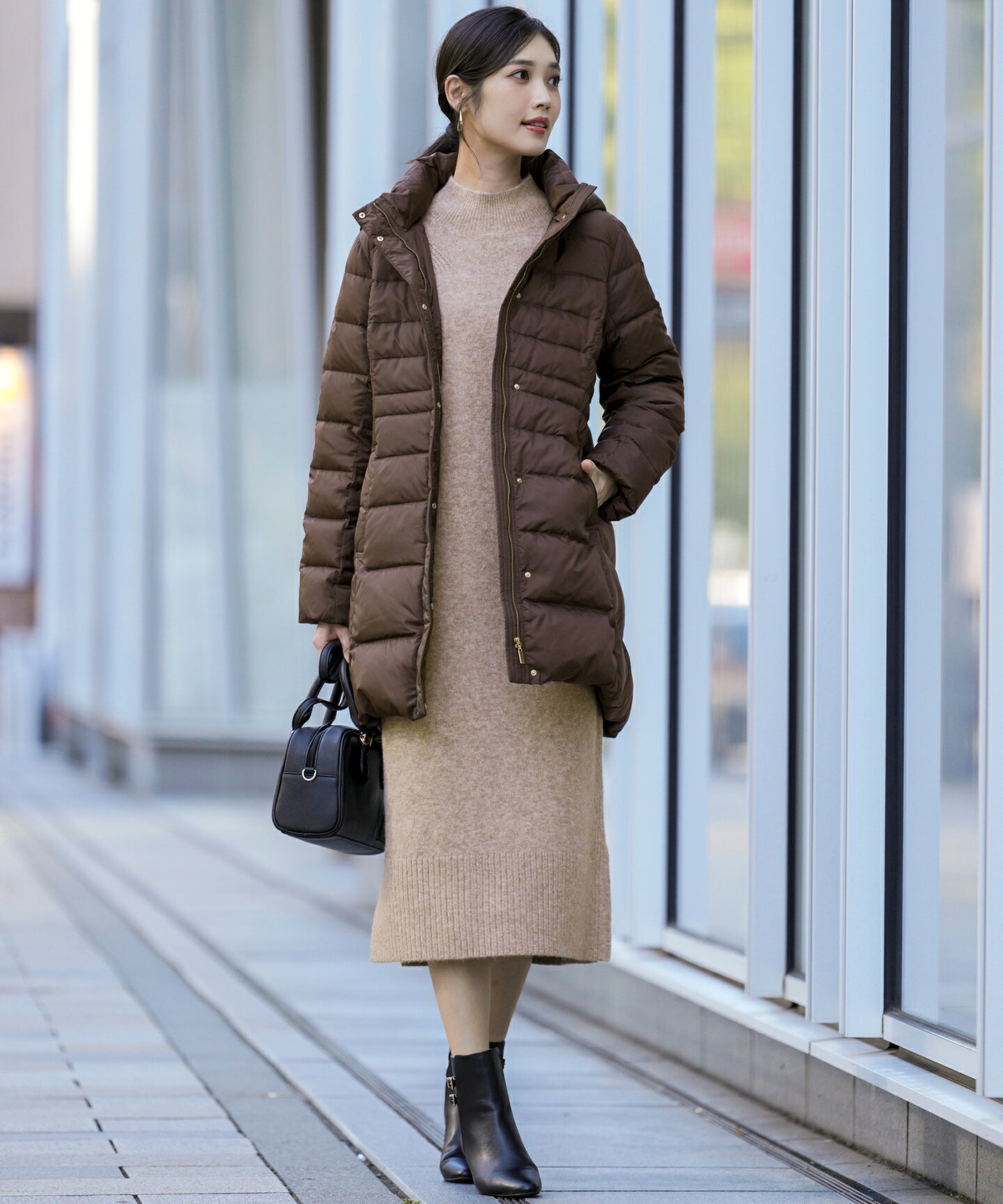 ANY SIS | 【2WAY】シルキータフタロング ダウン | Rakuten Fashion