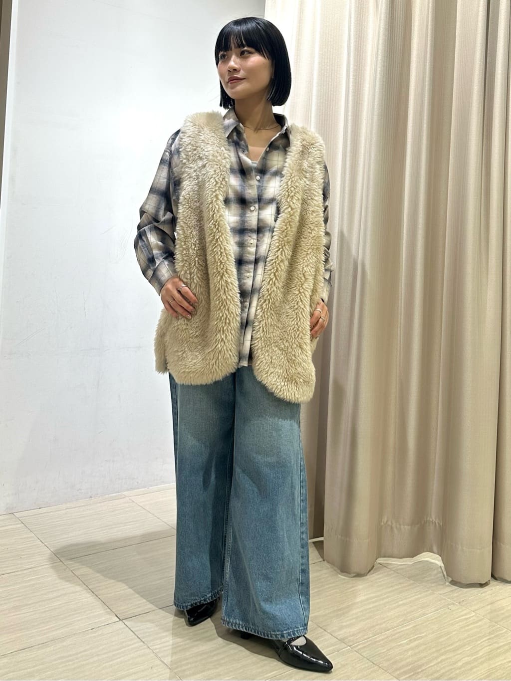 AMERICAN HOLICのビエラ起毛チェックシャツを使ったコーディネートを紹介します。｜Rakuten Fashion(楽天ファッション／旧楽天ブランドアベニュー)6387534