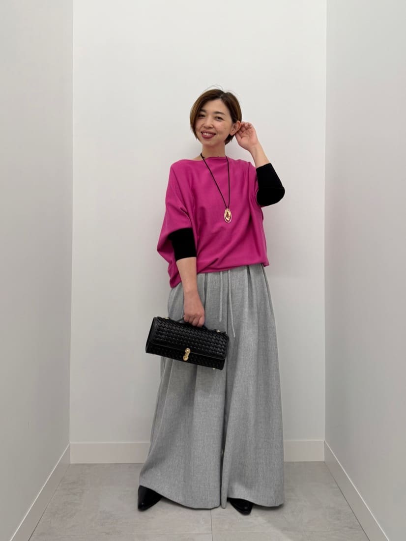 Vinのバイカラードルマンニットを使ったコーディネートを紹介します。｜Rakuten Fashion(楽天ファッション／旧楽天ブランドアベニュー)6389998