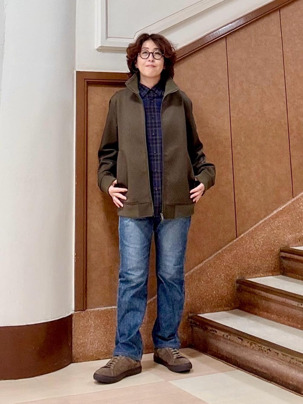 TAKEO KIKUCHIの【JUST ONE LAYER】ダウンファブリック ジップアップ リブ ブルゾンを使ったコーディネートを紹介します。｜Rakuten Fashion(楽天ファッション／旧楽天ブランドアベニュー)6390643