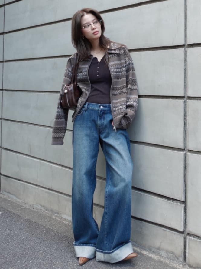 moussyのLOW SLUNG WIDE ストレートを使ったコーディネート | Rakuten