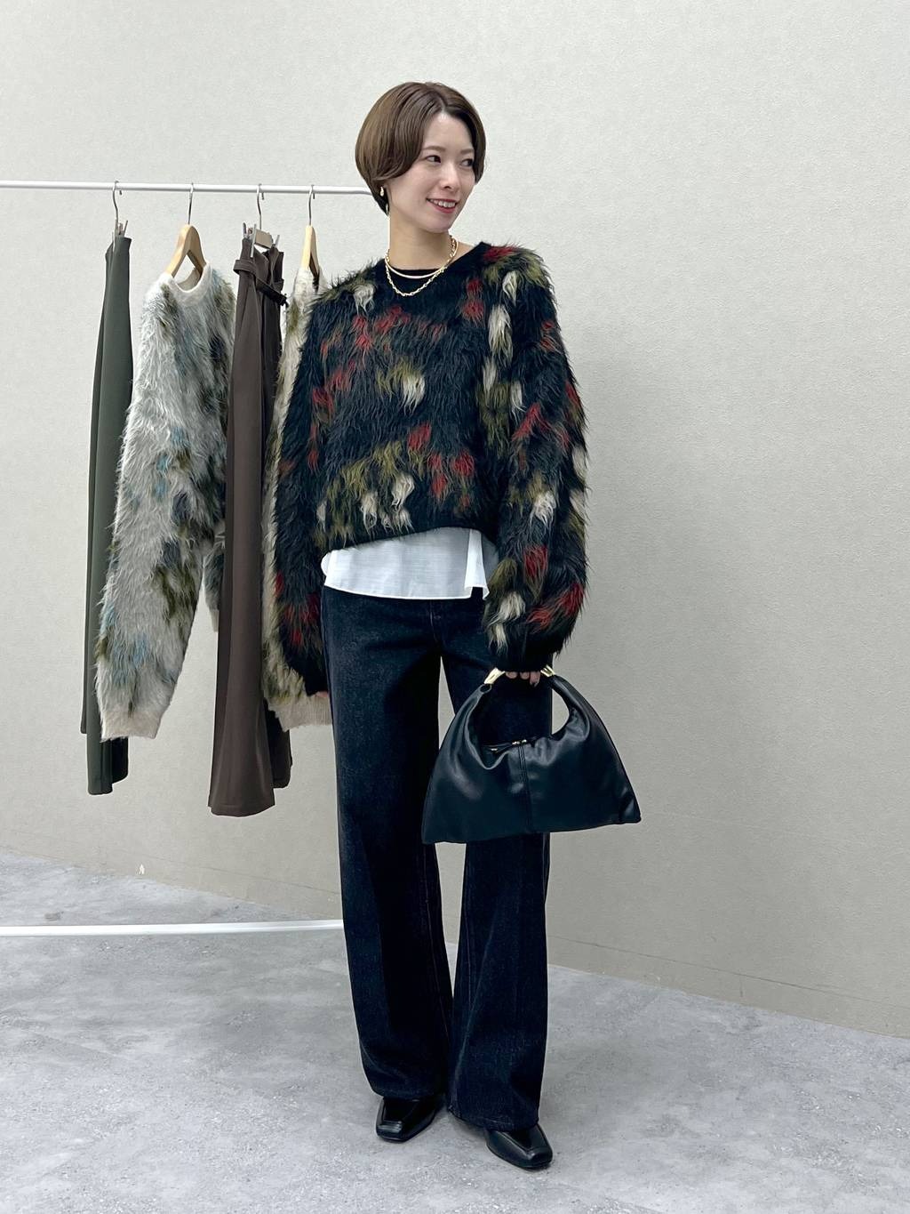 mysty womanのフラワージャガードシャギーニットを使ったコーディネートを紹介します。｜Rakuten Fashion(楽天ファッション／旧楽天ブランドアベニュー)6398702