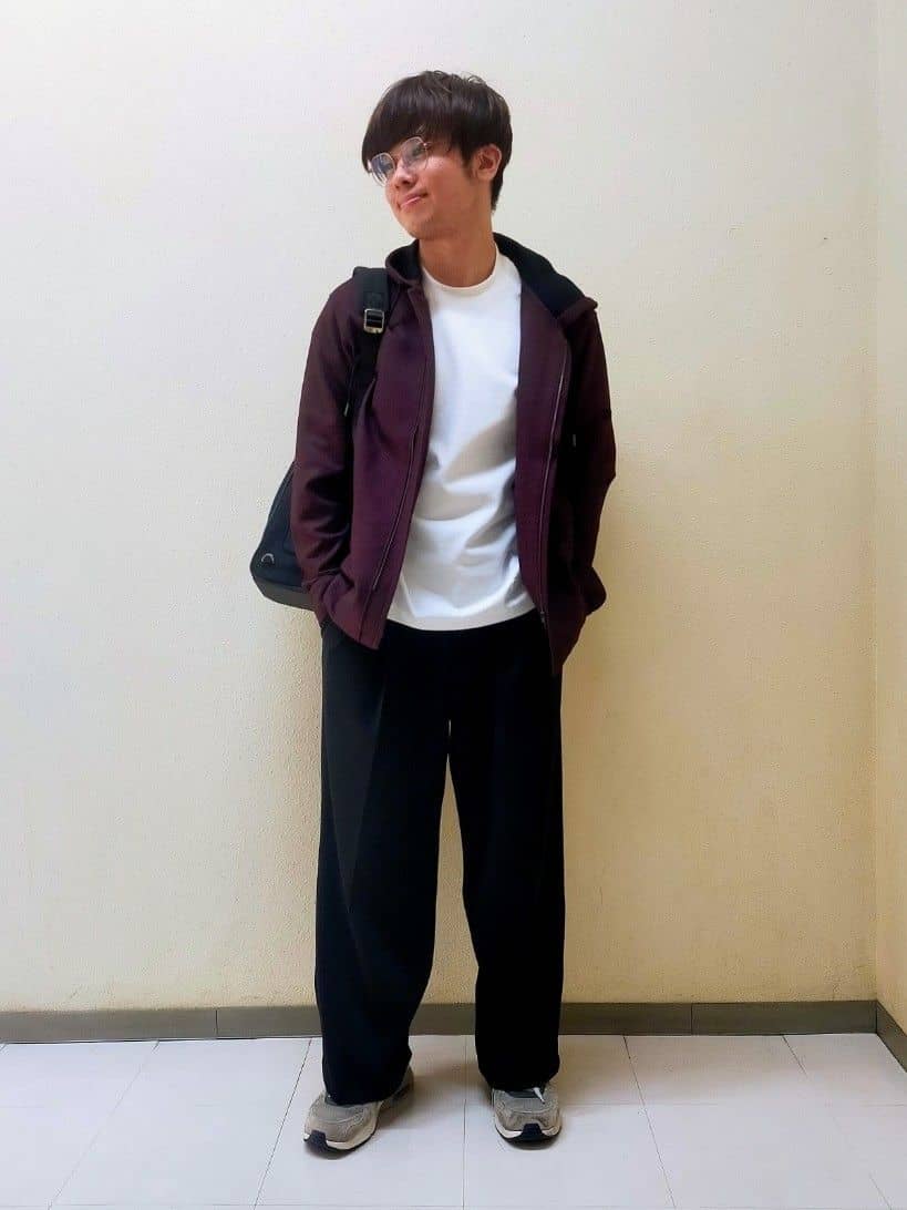 TAKEO KIKUCHIの【JUST ONE LAYER】ダウンファブリックZIPパーカーを使ったコーディネートを紹介します。｜Rakuten Fashion(楽天ファッション／旧楽天ブランドアベニュー)6399172