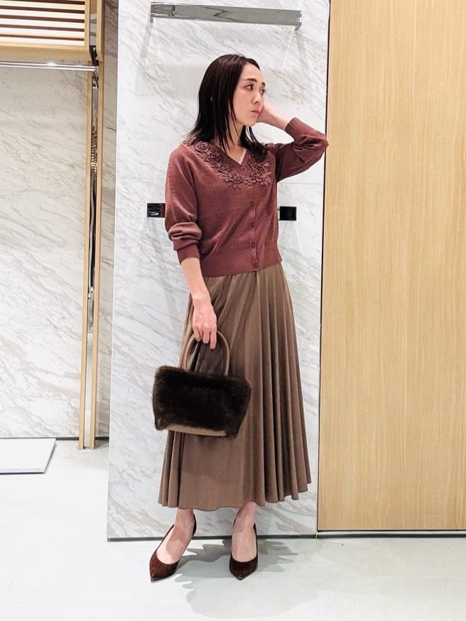 ANAYI | 立体フラワーレースV カーディガン | Rakuten Fashion(楽天