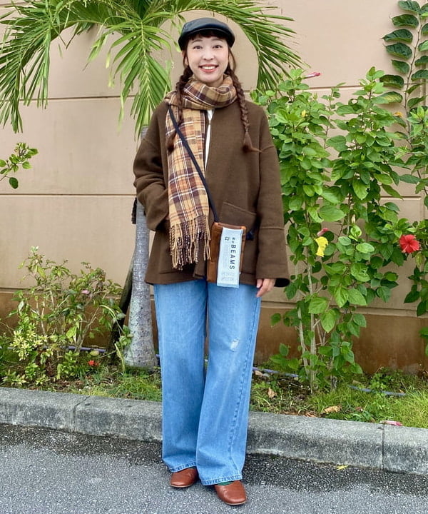 BEAMS HEARTのリバー ノーカラー ハーフ ジャケットを使ったコーディネートを紹介します。｜Rakuten Fashion(楽天ファッション／旧楽天ブランドアベニュー)6400358