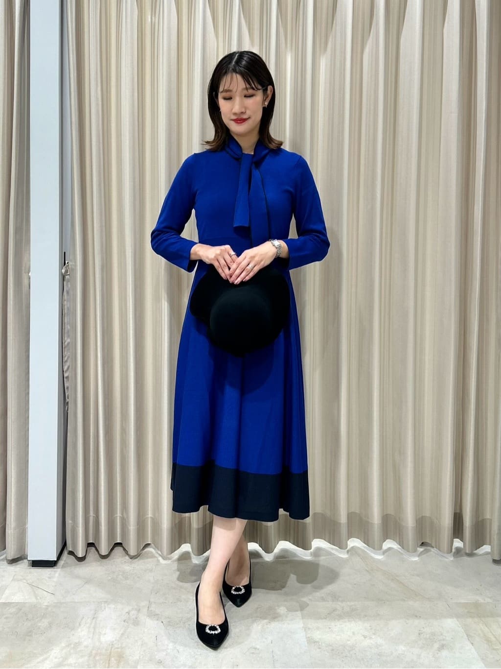 Viaggio Bluのバイカラーニットワンピース≪手洗い可能≫を使ったコーディネートを紹介します。｜Rakuten Fashion(楽天ファッション／旧楽天ブランドアベニュー)6400636