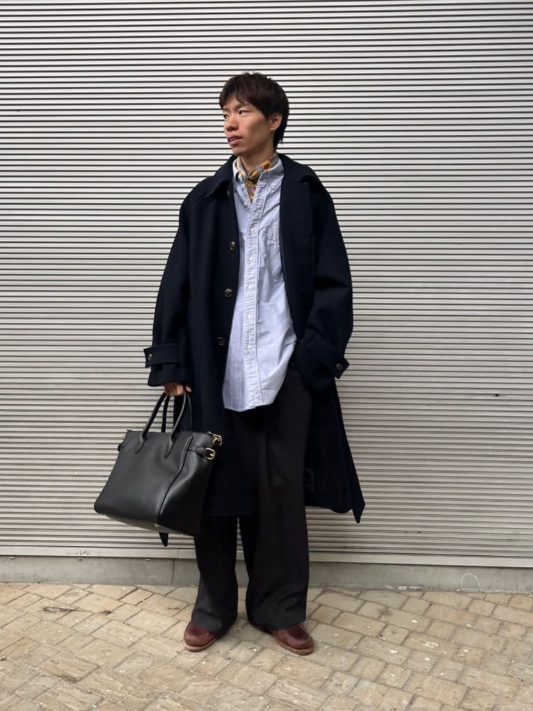 FREAK'S STORE | ベルテッド ウール ステンカラーコート ロング丈 25AW