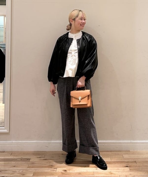 BEAMS HEARTのフェイクレザー コクーン ブルゾンを使ったコーディネートを紹介します。｜Rakuten Fashion(楽天ファッション／旧楽天ブランドアベニュー)6409827