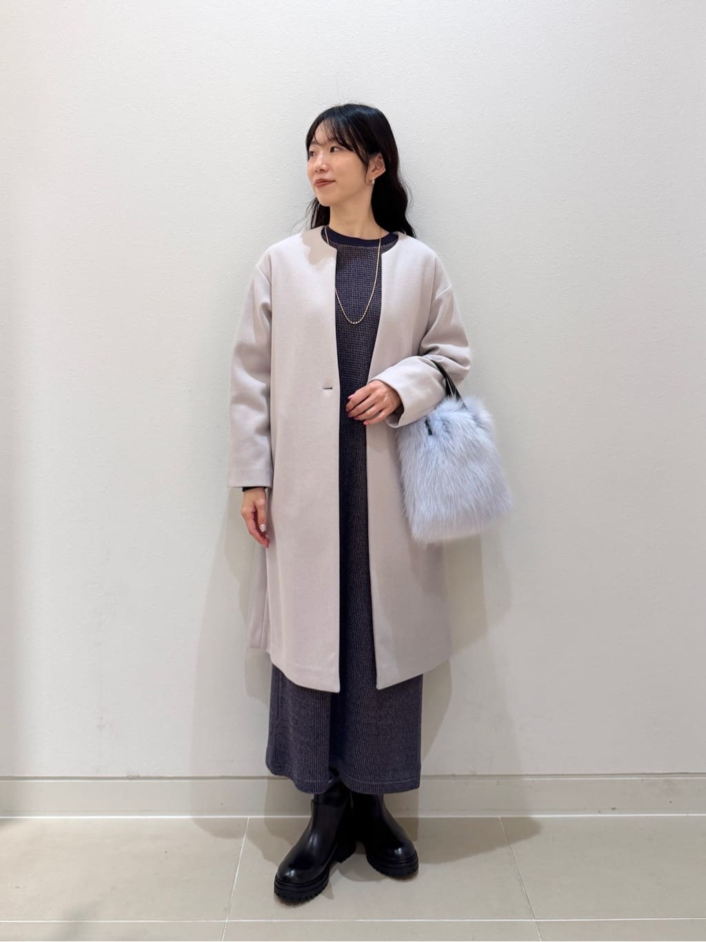 UNITED ARROWS LTD. OUTLETのニットメルトン キーネックコート を使ったコーディネート | Rakuten ...