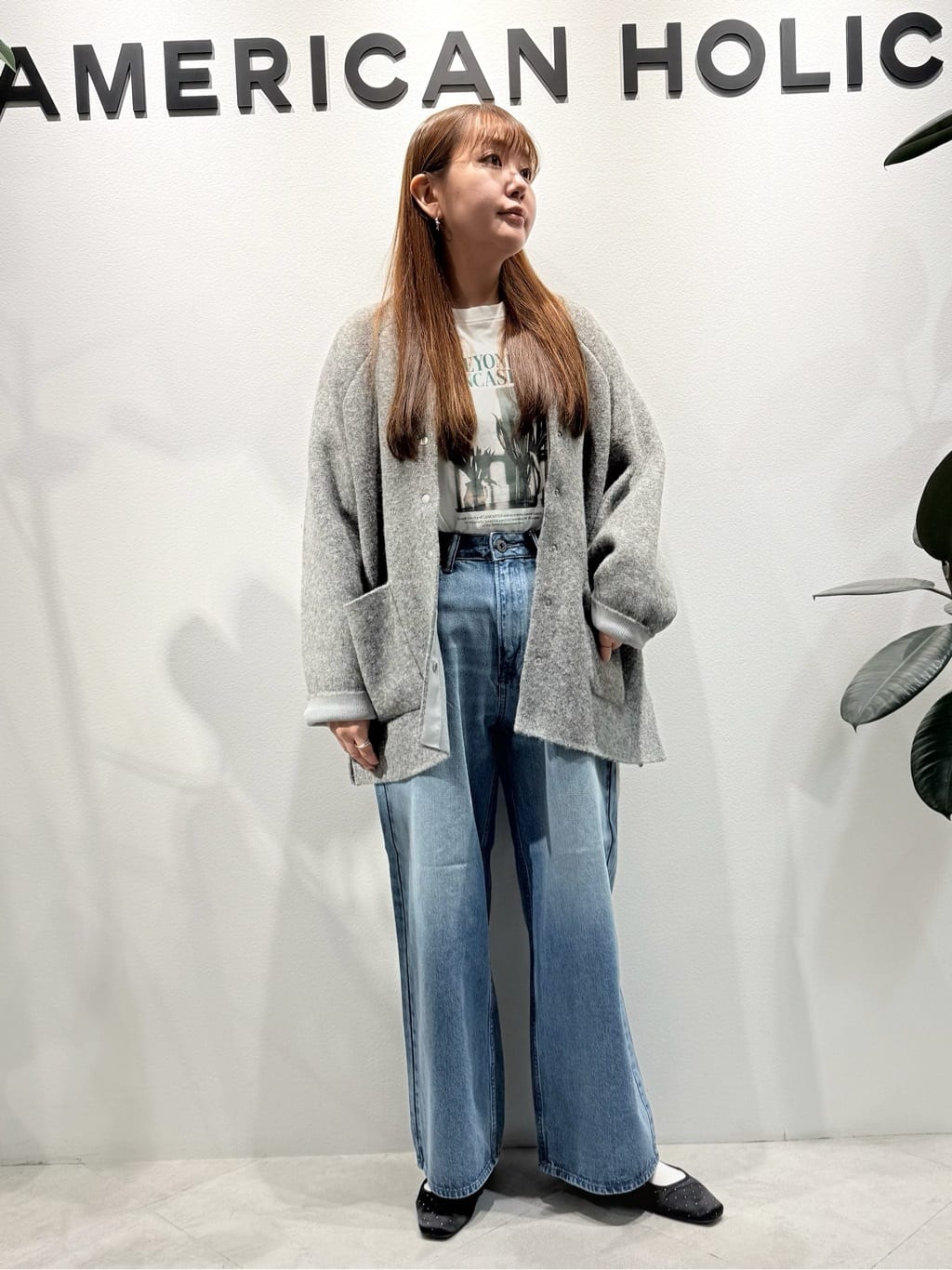 AMERICAN HOLICのBOTANICAL PHOTO ロングTシャツ/チュニックを使ったコーディネートを紹介します。｜Rakuten Fashion(楽天ファッション／旧楽天ブランドアベニュー)6412962