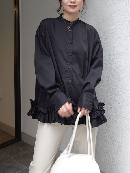 CORNERS | ブロード裾フリルブラウス | Rakuten Fashion(楽天