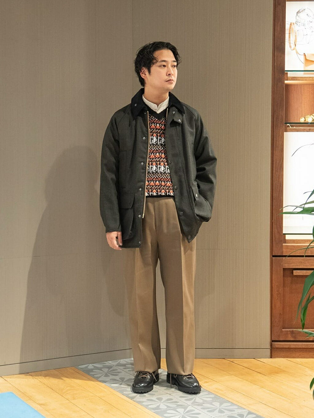 新品 15万 トゥモローランド別注 barbour CL BEAUFORT 38 TOMORROWLAND | 【別注】Barbour CL BEAUFORT ウールブルゾン DORMEIUL