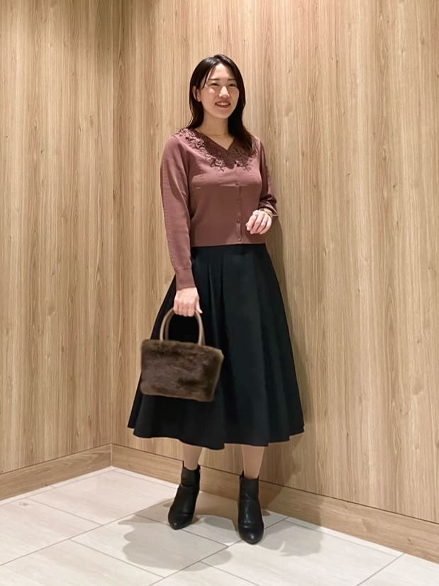 ANAYI | 立体フラワーレースV カーディガン | Rakuten Fashion(楽天