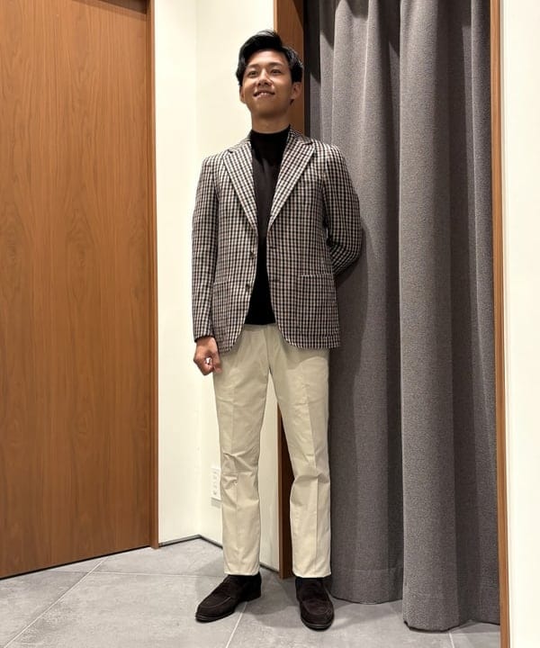 BEAMS HEARTのシェパードチェック 3ボタン ジャケットを使ったコーディネートを紹介します。｜Rakuten Fashion(楽天ファッション／旧楽天ブランドアベニュー)6415451