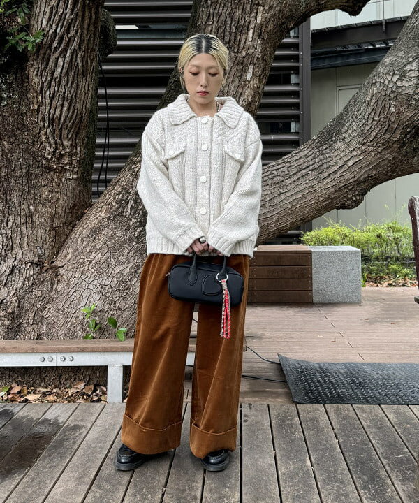 BEAMS HEARTのGジャン風 ニット ブルゾンを使ったコーディネートを紹介します。｜Rakuten Fashion(楽天ファッション／旧楽天ブランドアベニュー)6415455