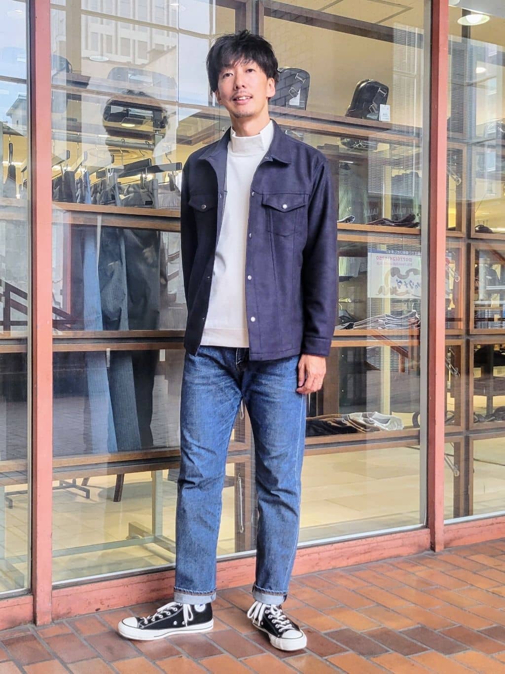 TAKEO KIKUCHIの【JUST ONE LAYER】ダウンファブリック ブルゾンを使ったコーディネートを紹介します。｜Rakuten Fashion(楽天ファッション／旧楽天ブランドアベニュー)6416212