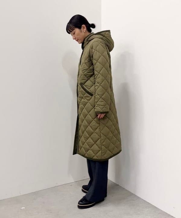 BEAMS HEARTの【3サイズ展開/中綿/あったか/発熱素材/撥水】フード キルティング コート 25AW キルトコート 冬アウター フード取り外し可を使ったコーディネートを紹介します。｜Rakuten Fashion(楽天ファッション／旧楽天ブランドアベニュー)6418326