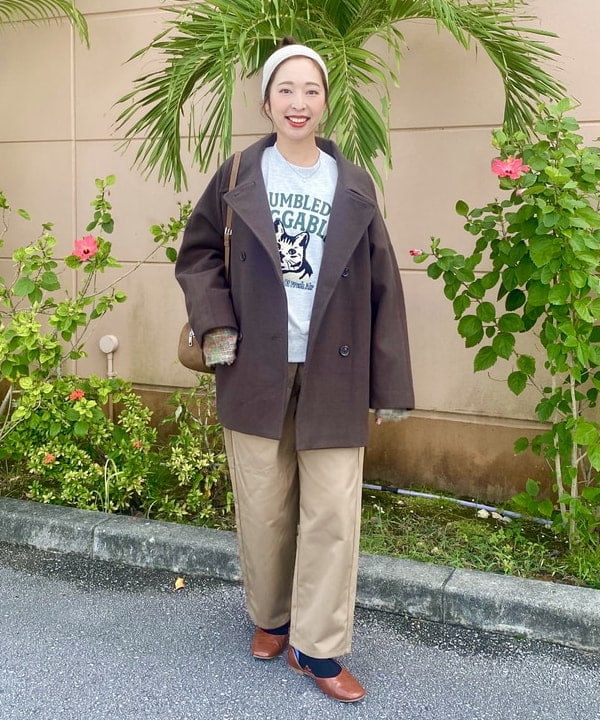 BEAMS HEARTのネコ刺繍 スウェットを使ったコーディネートを紹介します。｜Rakuten Fashion(楽天ファッション／旧楽天ブランドアベニュー)6420923