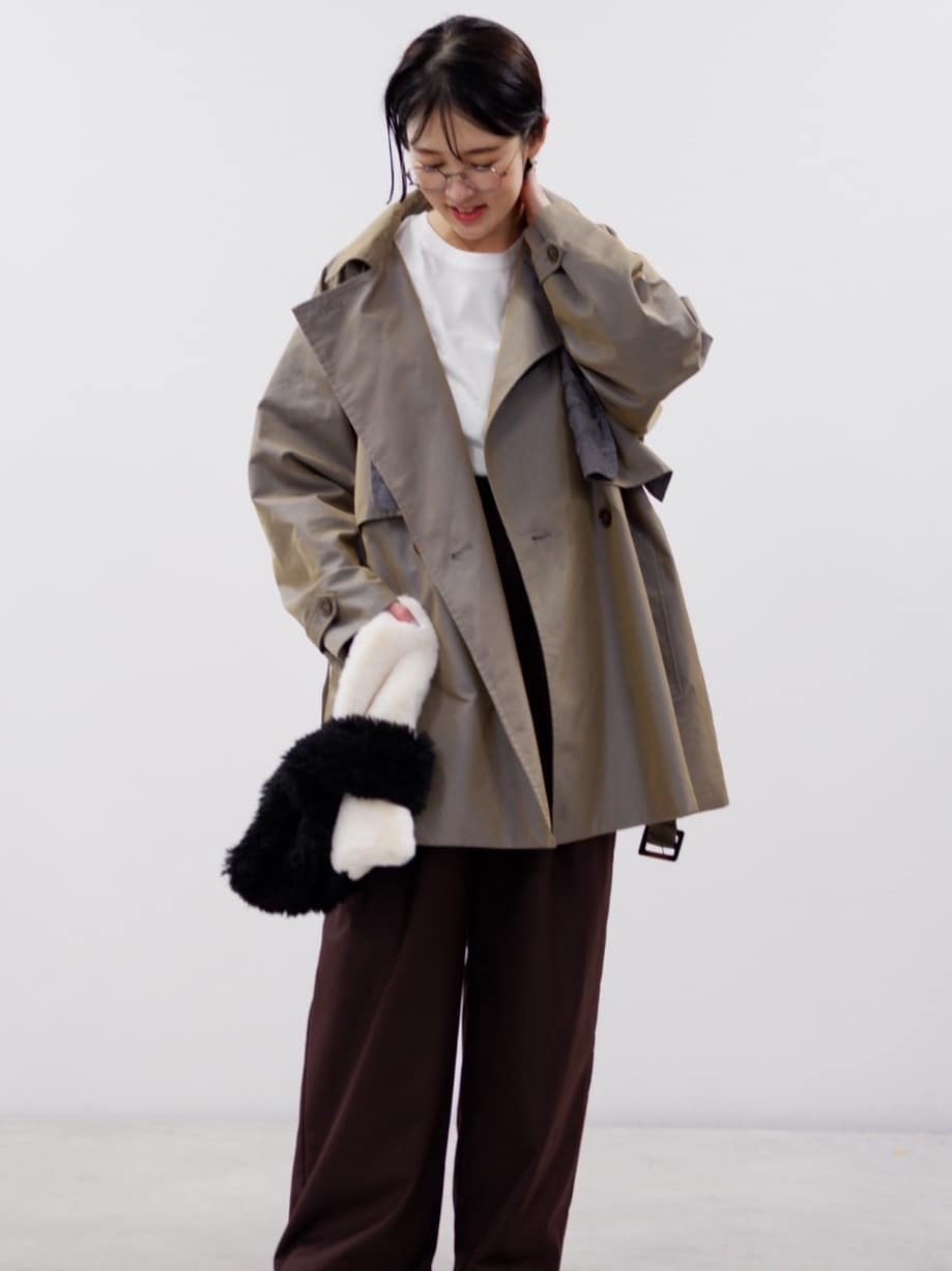 FREAK'S STORE | T/C シャンブレー ショート トレンチ コート 26SS
