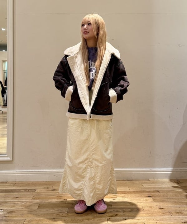 BEAMS HEARTのフェイク ムートン フライト ジャケットを使ったコーディネートを紹介します。｜Rakuten Fashion(楽天ファッション／旧楽天ブランドアベニュー)6422851