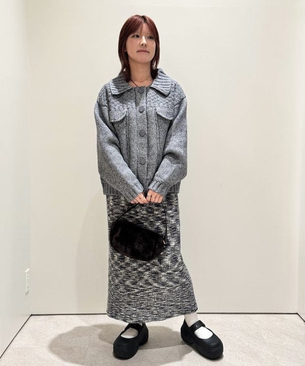 BEAMS HEARTのGジャン風 ニット ブルゾンを使ったコーディネートを紹介します。｜Rakuten Fashion(楽天ファッション／旧楽天ブランドアベニュー)6425139