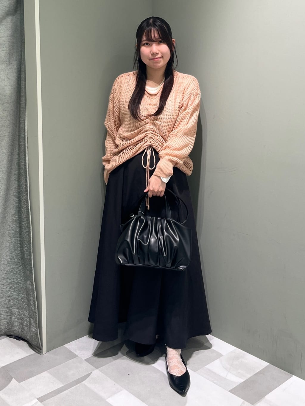 Green ParksのSET2点2wayシャーリングニット+インナーを使ったコーディネートを紹介します。｜Rakuten Fashion(楽天ファッション／旧楽天ブランドアベニュー)6428052