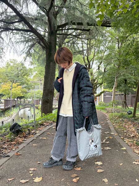 AS KNOW AS plusの☆『軽量』裏ボアキルティングフードコートを使ったコーディネートを紹介します。｜Rakuten Fashion(楽天ファッション／旧楽天ブランドアベニュー)6431272