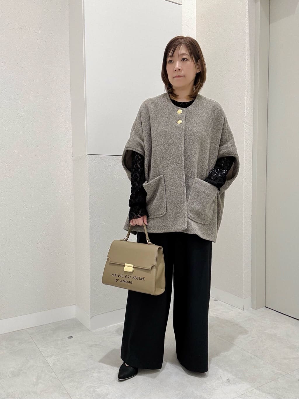 Vinのウールライクドルマンコートを使ったコーディネートを紹介します。｜Rakuten Fashion(楽天ファッション／旧楽天ブランドアベニュー)6431977