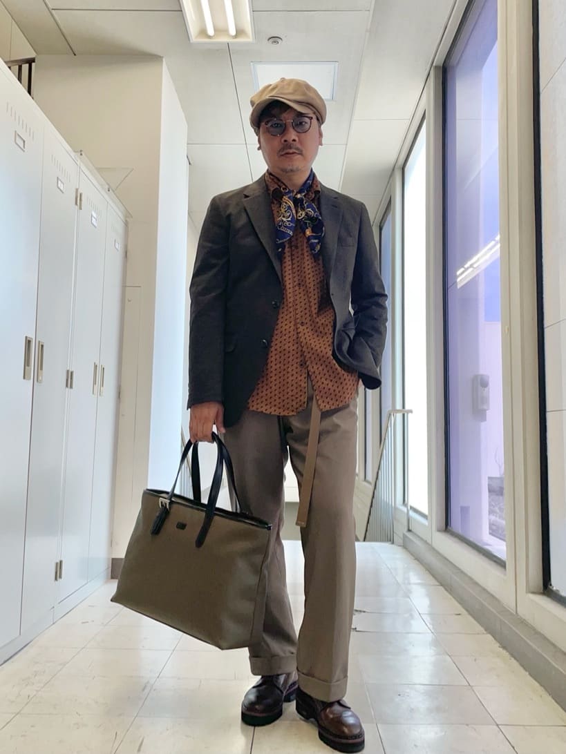 TAKEO KIKUCHIの【None Of Stress】アクティブジャージ 千鳥 ジャケットを使ったコーディネートを紹介します。｜Rakuten Fashion(楽天ファッション／旧楽天ブランドアベニュー)6432269