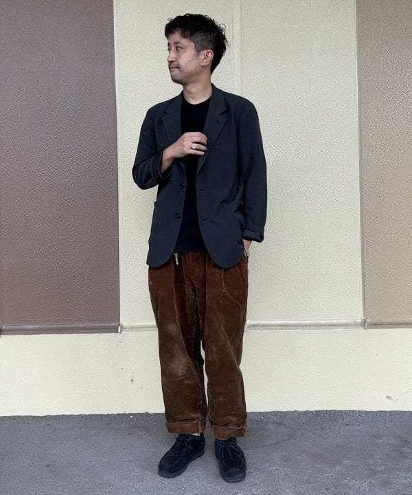 BEAMS HEARTのミックスツイード 2ボタンジャケット(S~XL・セットアップ対応)を使ったコーディネートを紹介します。｜Rakuten Fashion(楽天ファッション／旧楽天ブランドアベニュー)6433252