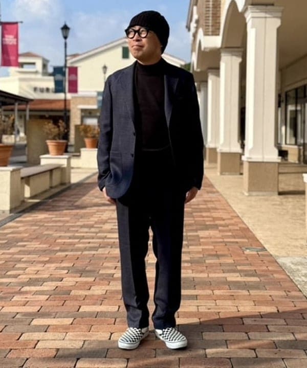 BEAMS HEARTのミックスツイード 2ボタンジャケット(S~XL・セットアップ対応)を使ったコーディネートを紹介します。｜Rakuten Fashion(楽天ファッション／旧楽天ブランドアベニュー)6435931