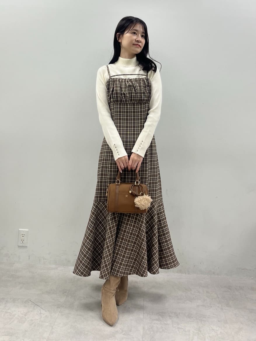 one after another NICE CLAUPの2枚セットチェックワンピを使った