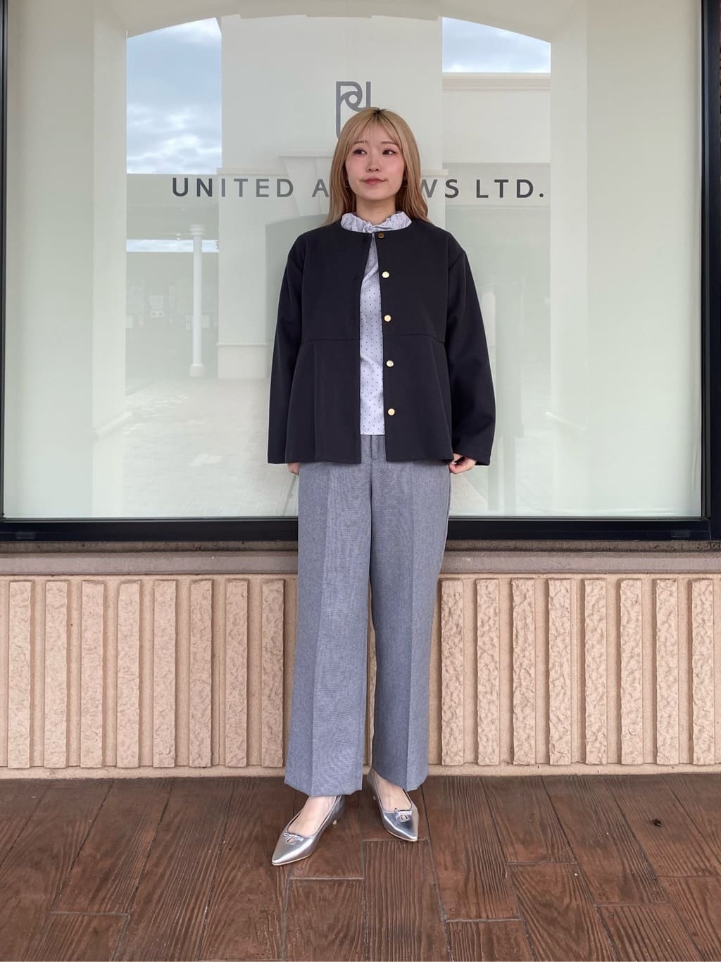 ユナイテッドアローズ ペプラム ショートコート 36 セレモニー