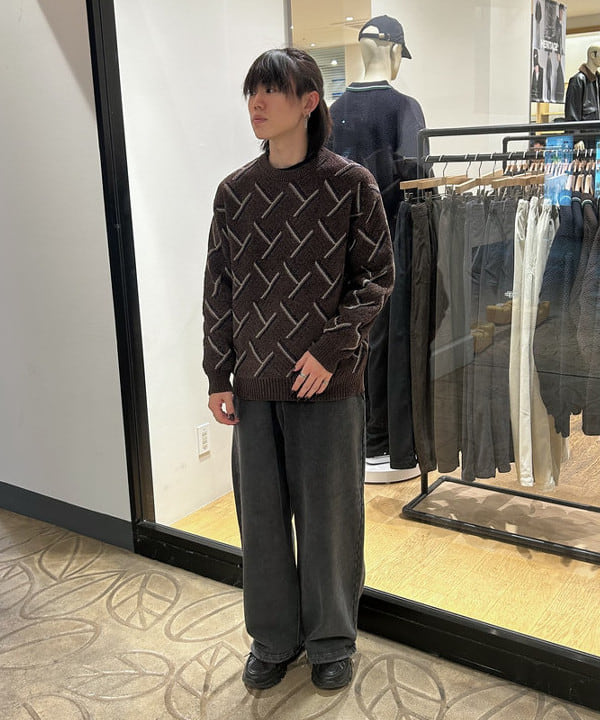 BEAMS HEARTの総柄 ジャガード モール ニットを使ったコーディネートを紹介します。｜Rakuten Fashion(楽天ファッション／旧楽天ブランドアベニュー)6440635
