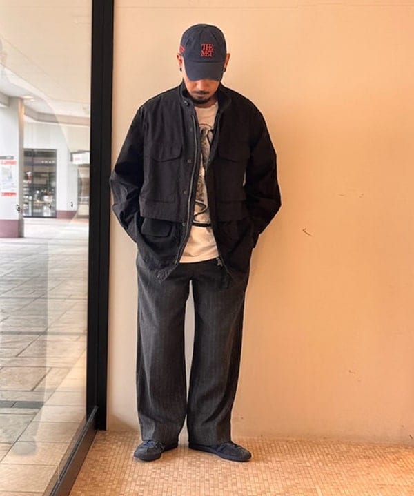 BEAMS MENの起毛 ストライプ 2タック ワイドパンツを使ったコーディネートを紹介します。｜Rakuten Fashion(楽天ファッション／旧楽天ブランドアベニュー)6440695