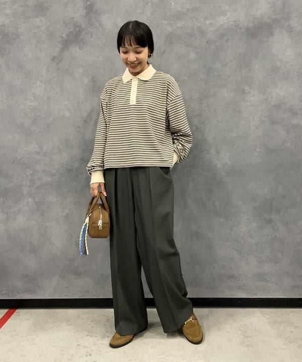 BEAMS HEARTの起毛 ボーダー ポロシャツを使ったコーディネートを紹介します。｜Rakuten Fashion(楽天ファッション／旧楽天ブランドアベニュー)6441420
