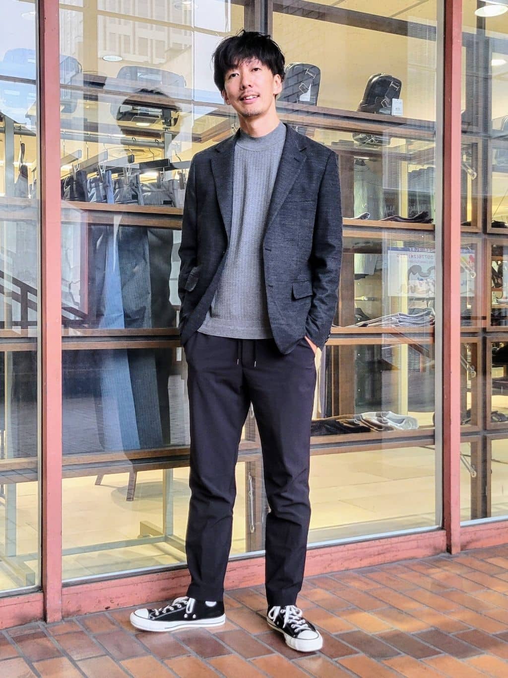 TAKEO KIKUCHIの【Sサイズ~】ラッセルメッシュ ジャケットを使ったコーディネートを紹介します。｜Rakuten Fashion(楽天ファッション／旧楽天ブランドアベニュー)6446183