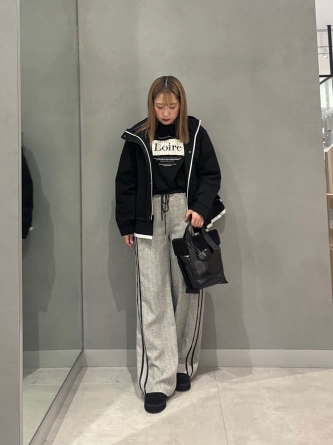 LASUDのボア×エナメルミニトートを使ったコーディネートを紹介します。｜Rakuten Fashion(楽天ファッション／旧楽天ブランドアベニュー)6447101