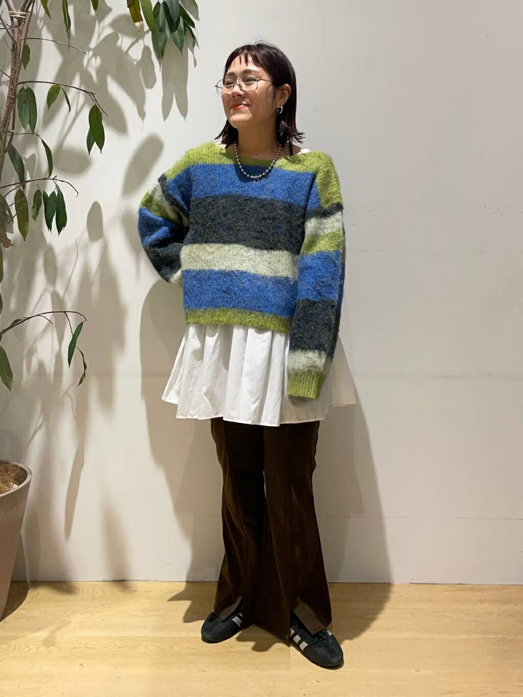 LAKOLEのMIXボーダーニットプルオーバーを使ったコーディネートを紹介します。｜Rakuten Fashion(楽天ファッション／旧楽天ブランドアベニュー)6448554