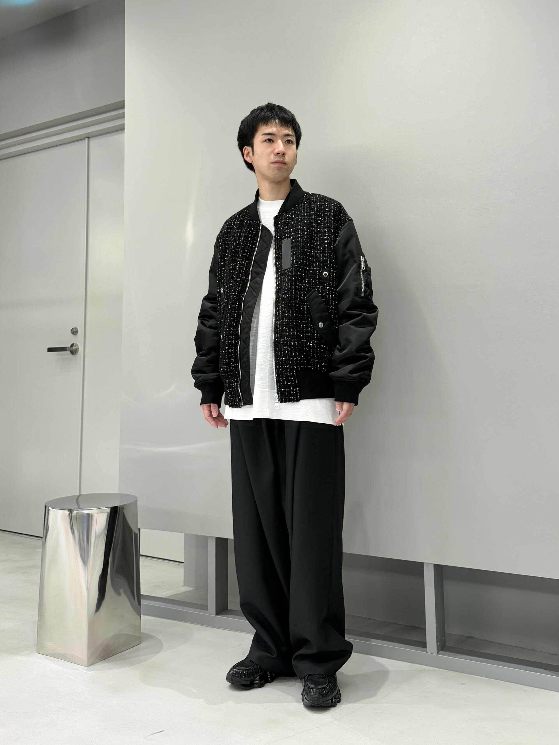 LOVELESSのモノトーンツイードコンビMA-1を使ったコーディネートを紹介します。｜Rakuten Fashion(楽天ファッション／旧楽天ブランドアベニュー)6448572