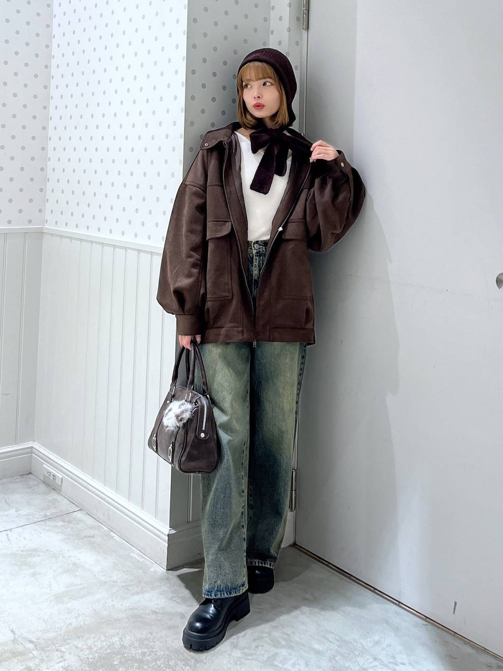 Heather | フェイクレザーBIGブルゾン2 | Rakuten Fashion(楽天