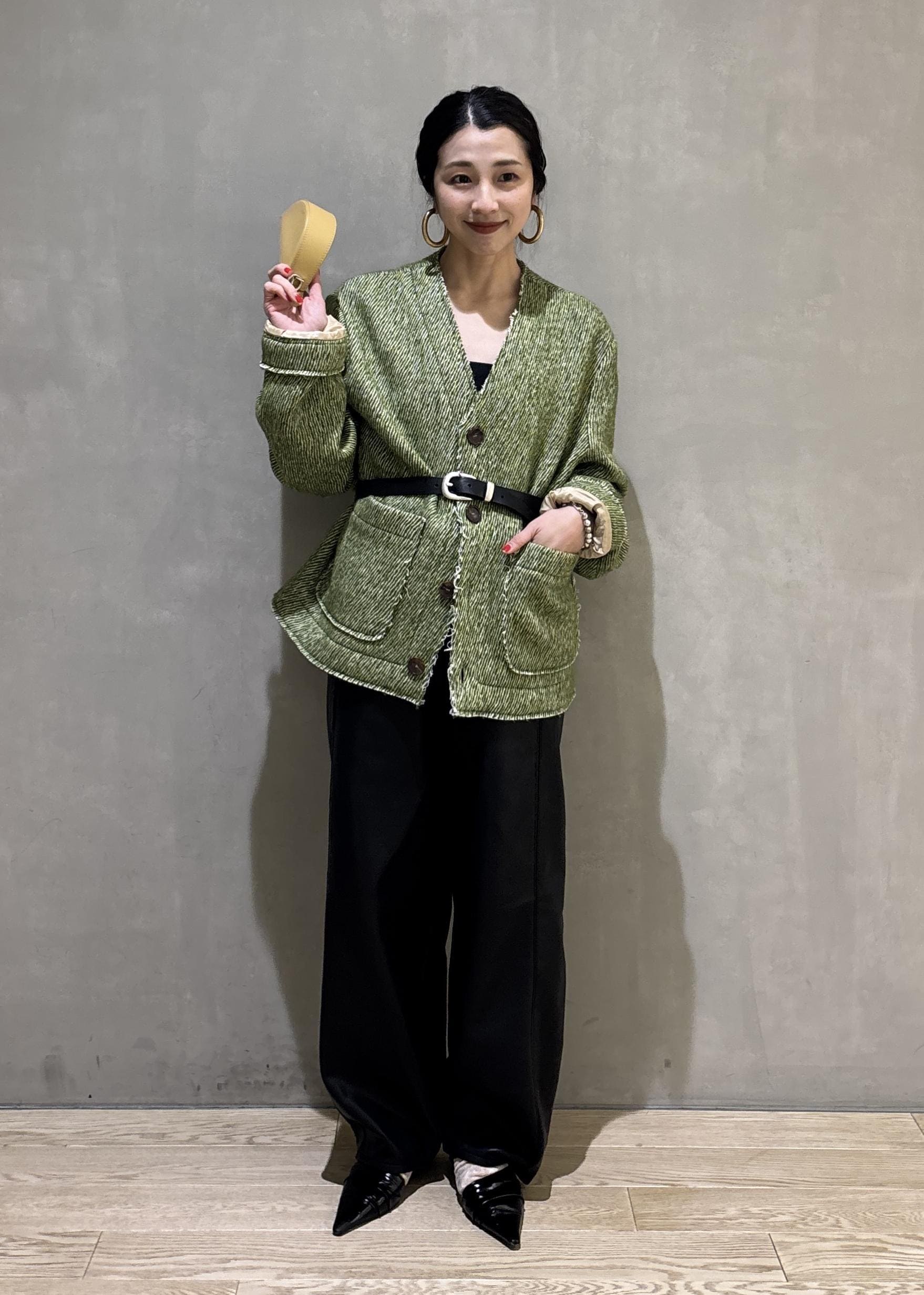 新品！ADAM ET ROPÉ FEMME シンセティックレザートラックパンツ ADAM ET ROPE'（アダムエロペ） パンツ シンセティックレザートラック